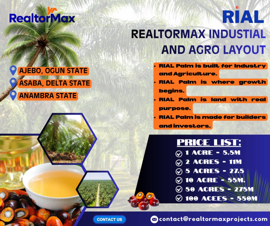 RIAL, N3.5M 6Plots/3000sqm OBAFEMI OWODE