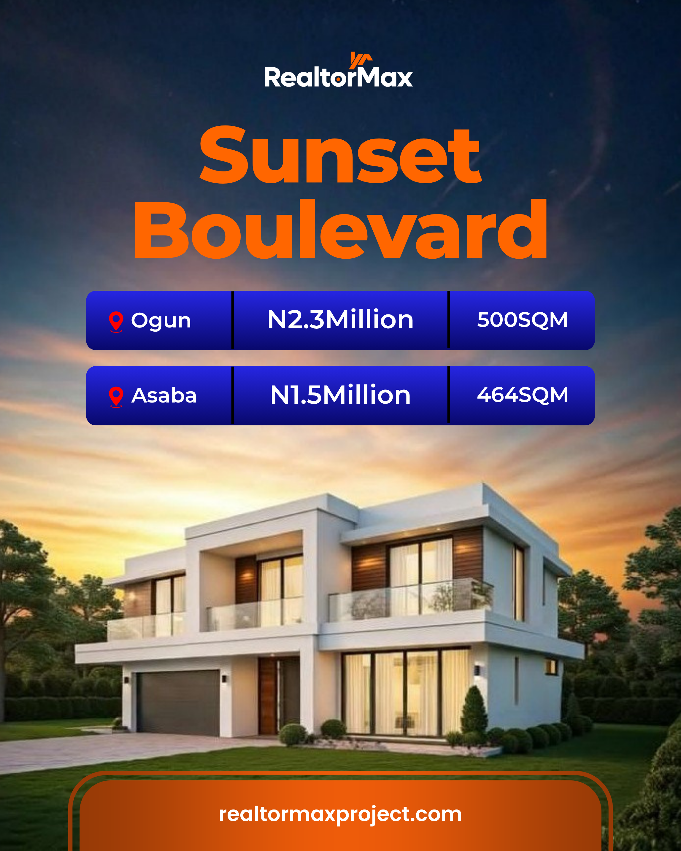 SUNSET BOULEVARD, OWODE - N2.3Mil/500sqm